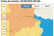 Media provincia bajo alerta naranja por lluvias, viento y granizo