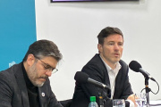 Conferencia de prensa del ministro Carlos Bianco junto a Augusto Costa